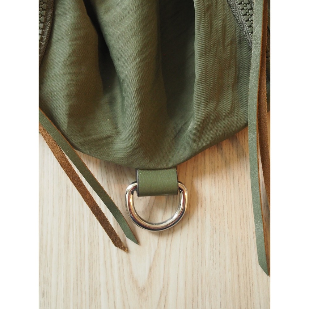 Rebecca Minkoff Julian Olive Green Nylon Backpack Gorpcore Medium Excellent - Picture 13 of 14
